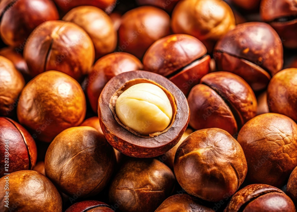 Premium, shelled raw macadamia nuts. High-resolution photography showcases their healthy, delicious kernels. Perfect snack. Premium, shelled raw macadamia nuts. High-resolution photography showcases their healthy, delicious kernels. Perfect snack.