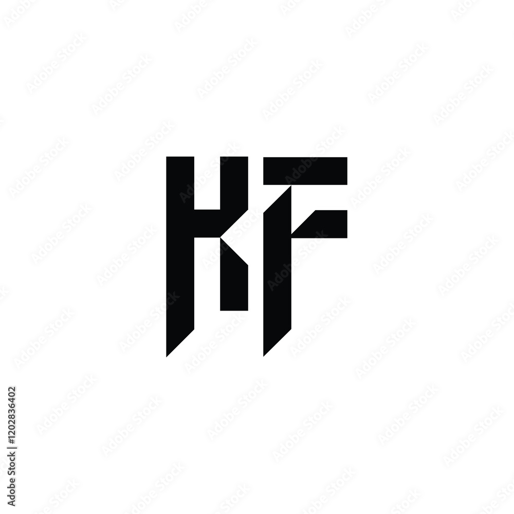 KF monogram logo design letter text name symbol monochrome logotype alphabet character simple logo KF monogram logo design letter text name symbol monochrome logotype alphabet character simple logo