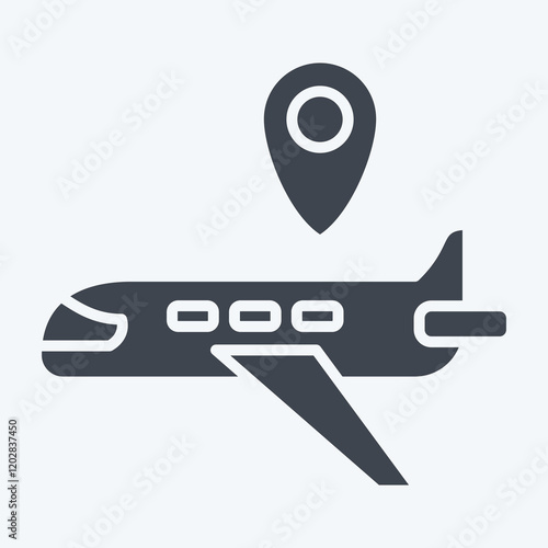 Icon Airline. related to Travel symbol. glyph style. design editable