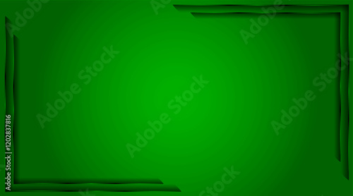 Presentation background with gradient background | Abstract vector background with double line shape with dotted 3d circular shape with green colour