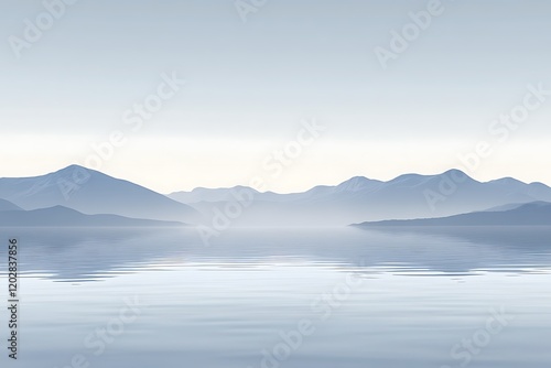 Wallpaper Mural Serene Mountain Lake Scenery Torontodigital.ca