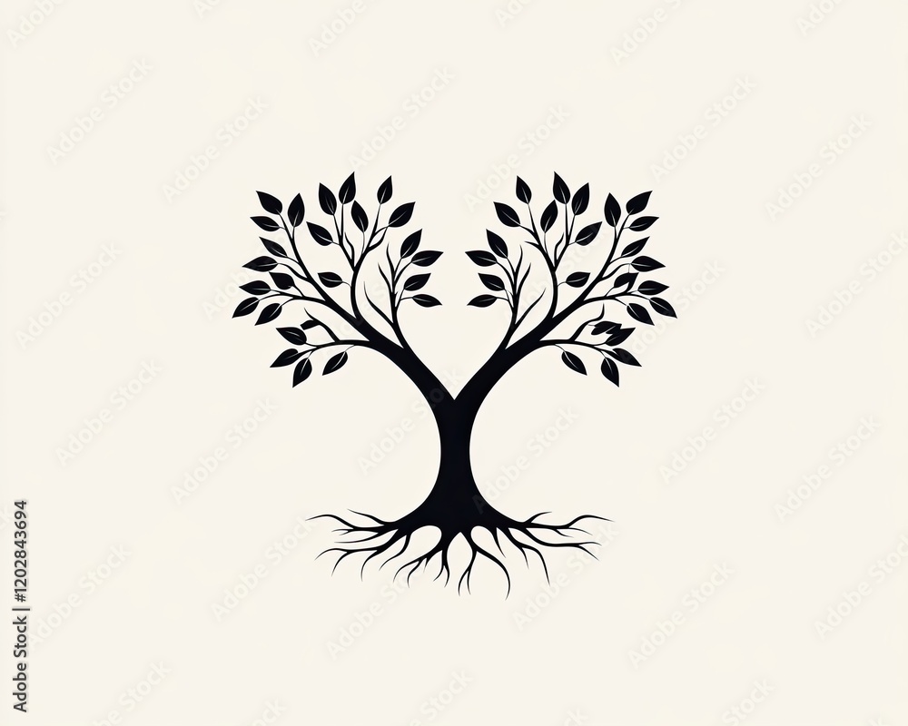 Intertwined Trees Symbolizing Growth, Connection, and Intertwined Lives Intertwined Trees Symbolizing Growth, Connection, and Intertwined Lives