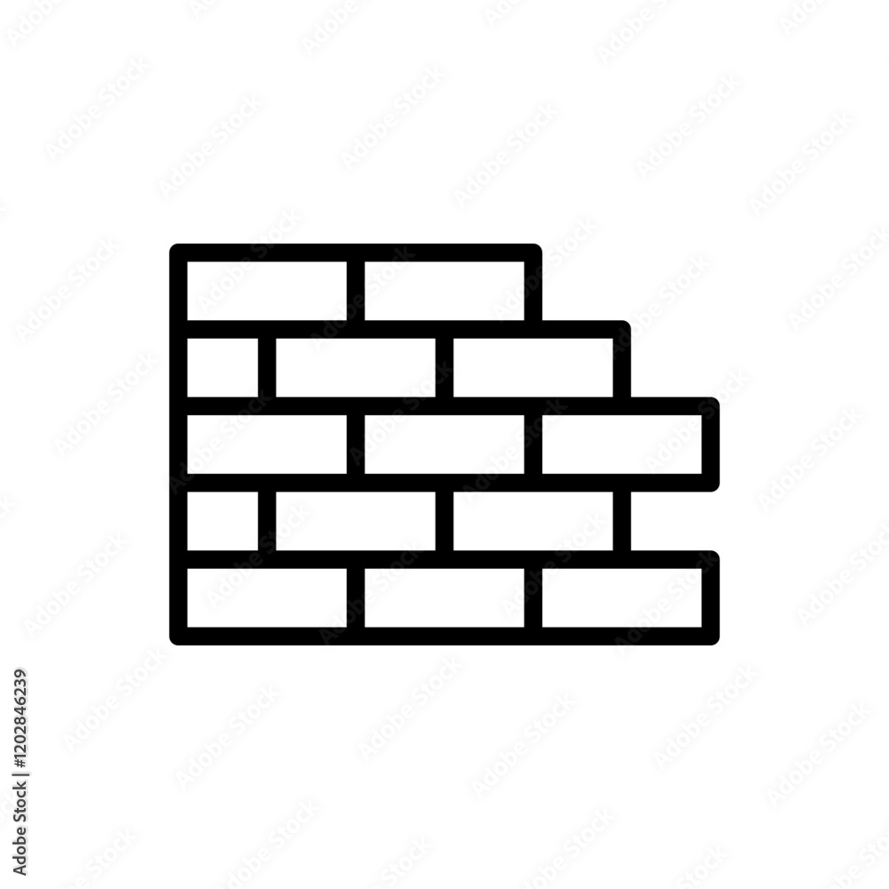 bricks icon line vector design bricks icon line vector design