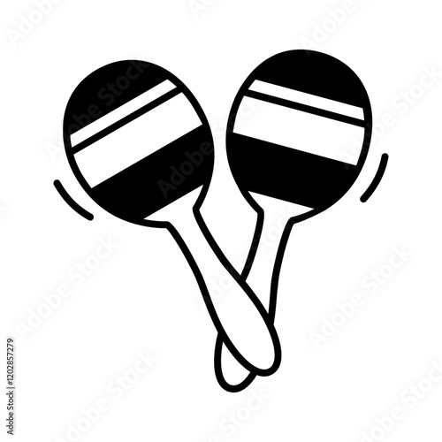 A single icon depicting maracas