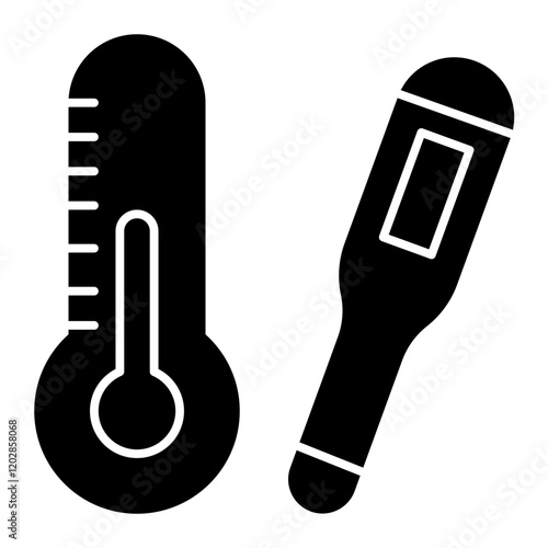 Thermometer solid icon