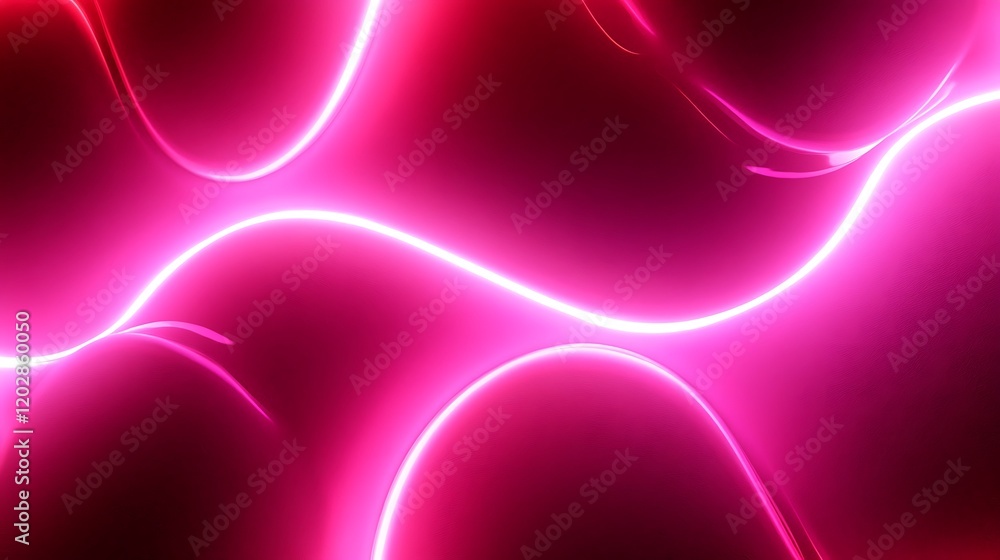 Abstract Pink Background with Glowing Neon Waves Abstract Pink Background with Glowing Neon Waves