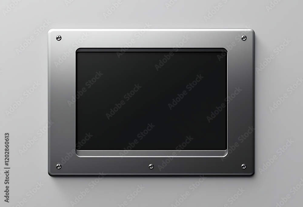 Modern Metal Frame Screen Mockup for Website or App Modern Metal Frame Screen Mockup for Website or App