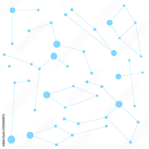 constellation background, connected dots 