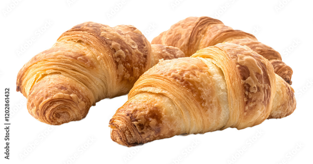 Croissants on a transparent background. isolated background. Croissants on a transparent background. isolated background.