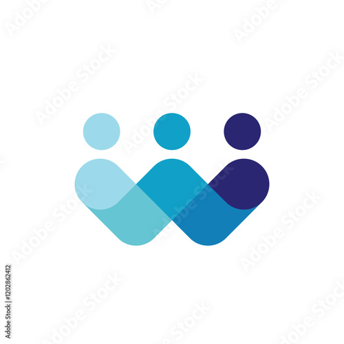 people community colorful logo template. Teamwork community symbol. Social logo. Partnership people logo concept