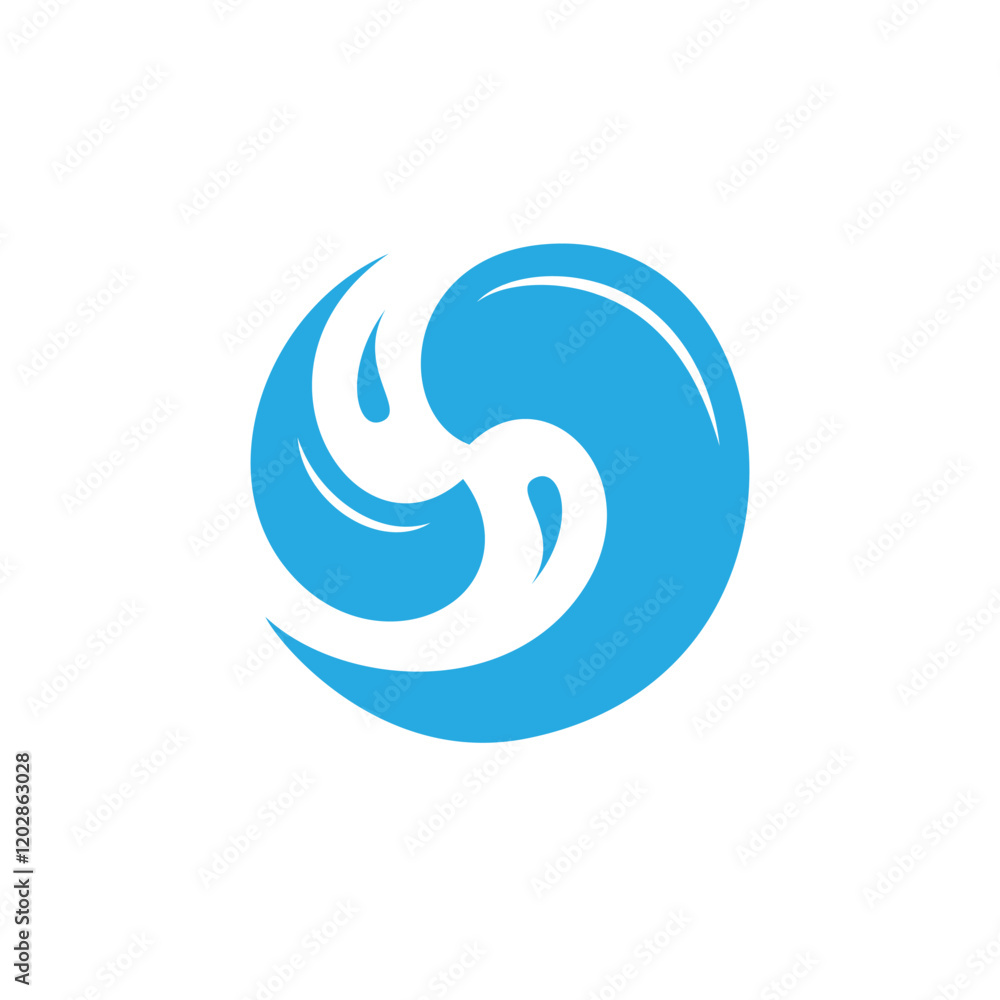 Obraz premium Water Splash Flow Element Logo Icon