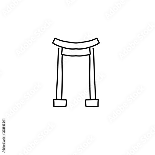 chinese gate line icon
