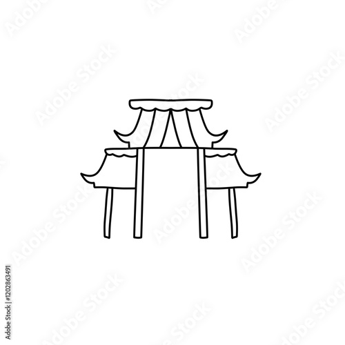 chinese gate line icon