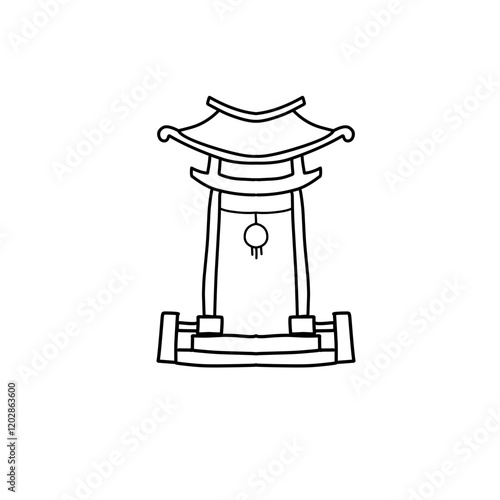chinese gate line icon