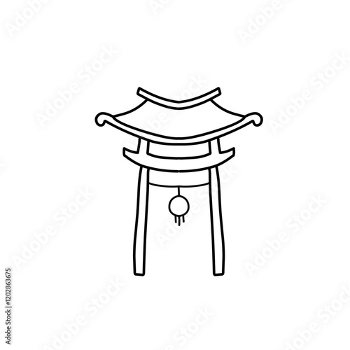 chinese gate line icon