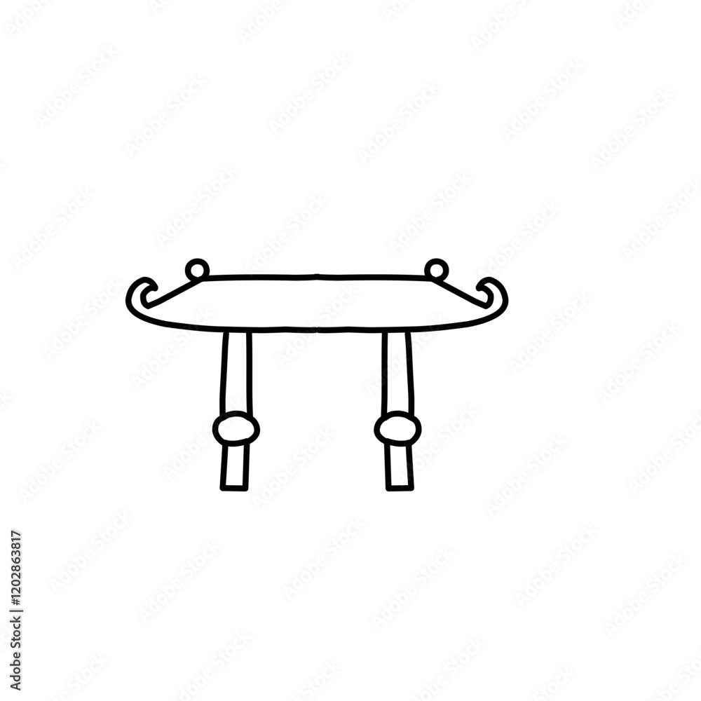 chinese gate line icon chinese gate line icon