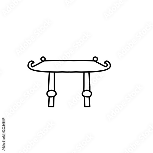 chinese gate line icon