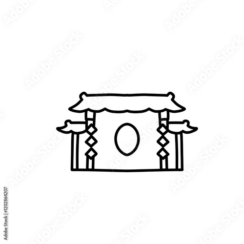 chinese gate line icon
