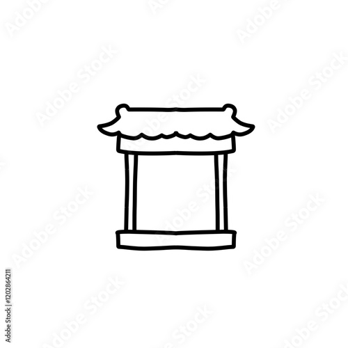 chinese gate line icon