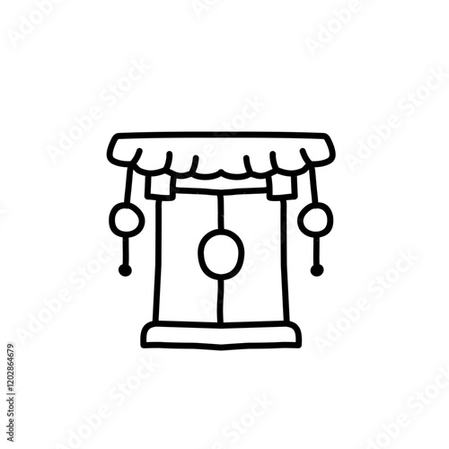 chinese gate line icon