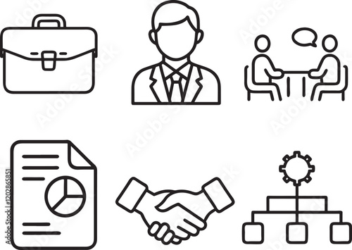 Business Icons Set - Professional, Collaboration & Workflow