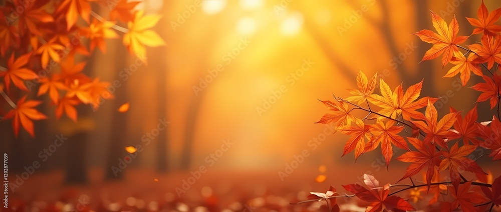 Bright autumn patterns on a beautiful background, gradients and transitions Bright autumn patterns on a beautiful background, gradients and transitions