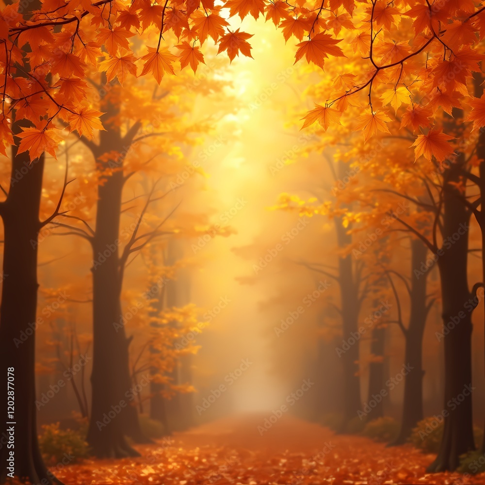 Bright autumn patterns on a beautiful background, gradients and transitions Bright autumn patterns on a beautiful background, gradients and transitions