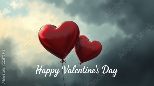 A happy Valentine's Day card with a red heart symbol, perfect for celebrating love and romance on this special holiday
