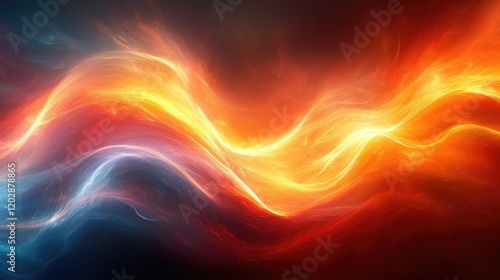 Wallpaper Mural A vibrant abstract representation of flowing energy in warm and cool tones. Torontodigital.ca