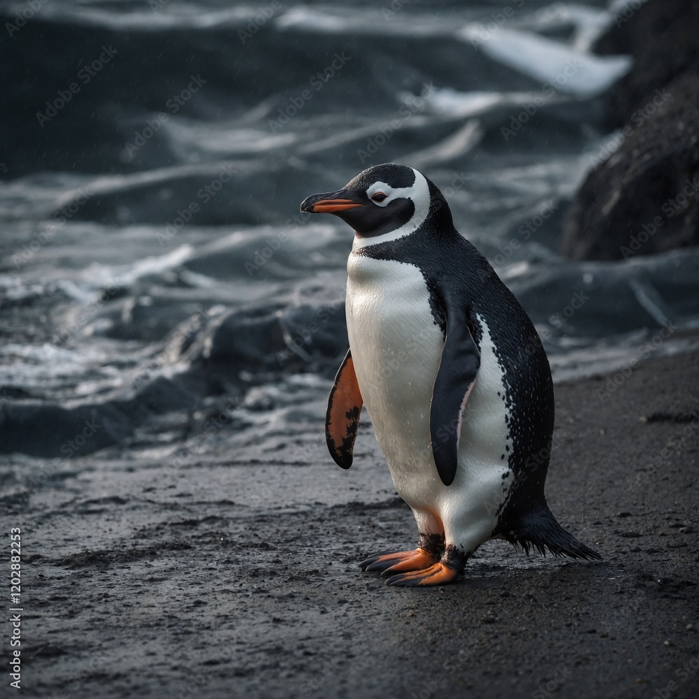 Fototapeta premium penguin in polar regions