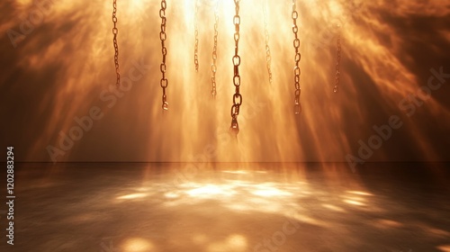 Abstract installation museum light and shadow display modern environment artistic viewpoint reflective concept