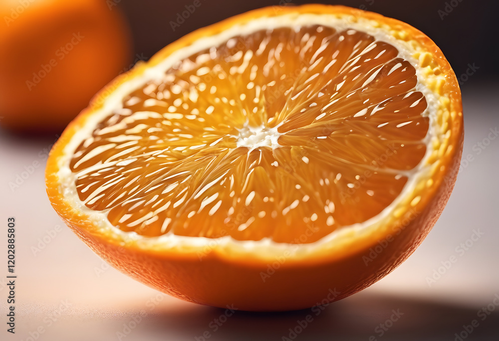 A vibrant orange slice on a bright orange background, showcasing its juicy texture and fresh appearance. A vibrant orange slice on a bright orange background, showcasing its juicy texture and fresh appearance.