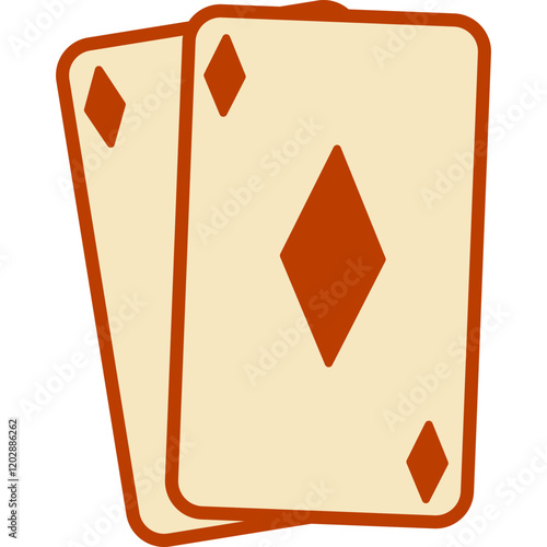 two pair cards illustration