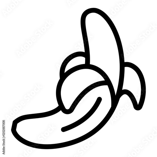 Banana icon. Vector line icon