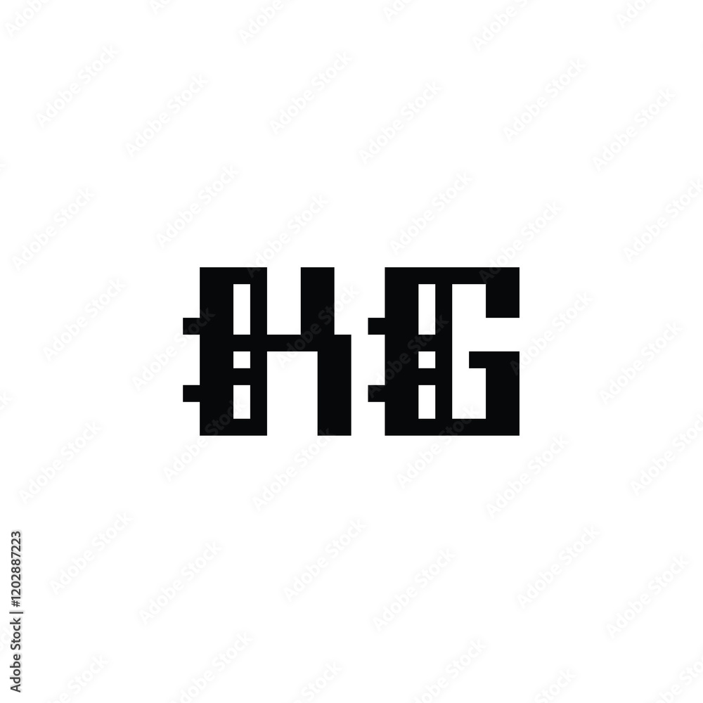 Obraz premium KG monogram logo design letter text name symbol monochrome logotype alphabet character simple logo