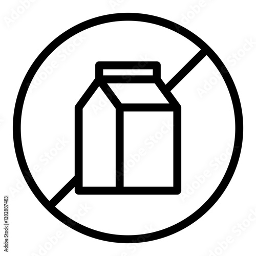 Dairy free icon. Vector line icon