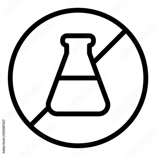 Preservative free icon. Vector line icon