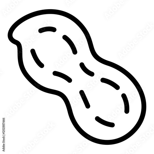 Peanut icon. Vector line icon