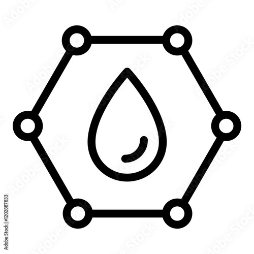 Saturated fat icon. Vector line icon