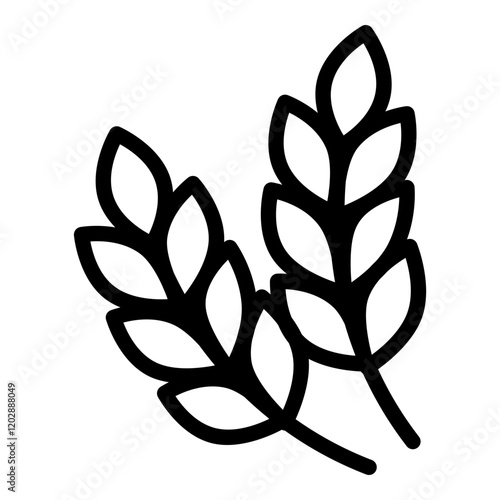 Whole grain icon. Vector line icon