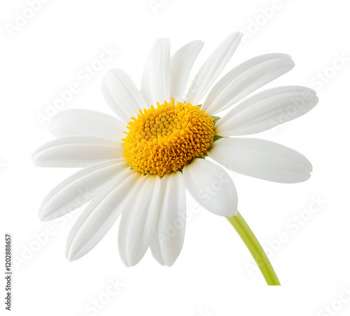 Blooming daisy on a transparent background. isolated background.