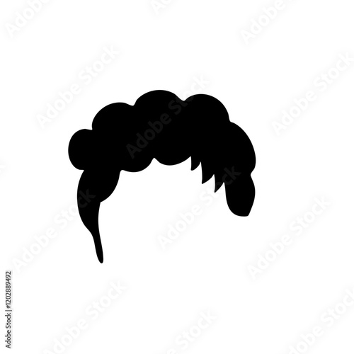 Male haircuts and hairstyles silhouette 