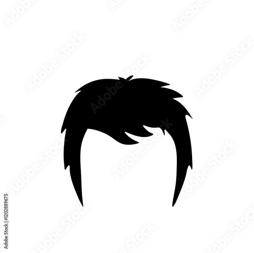 Male haircuts and hairstyles silhouette 