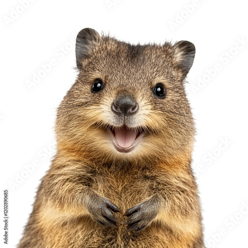 The head of an Australian quokka on a transparent background