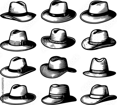 Hat Vector Illustrations for Fashion and Design Projects