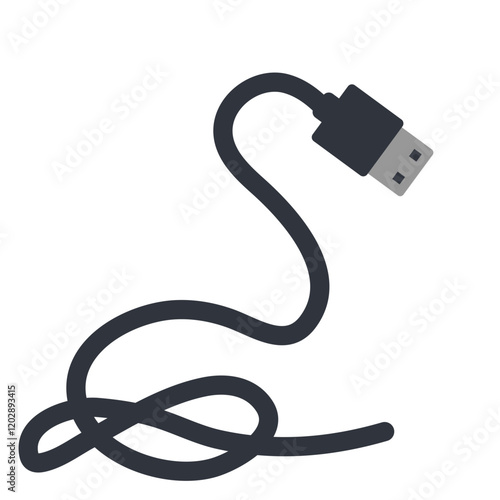 Audio jack cable. Audio plug sign. Vector illustration.