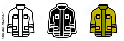 Firefighter jacket provides thermal and flame protection, safeguarding firefighters in dangerous, high-heat environments.