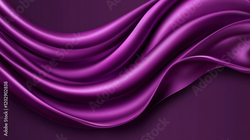 Wallpaper Mural Smooth purple silk waves create elegant abstract background Torontodigital.ca