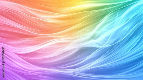 Wallpaper Mural Colorful abstract waves blend seamlessly, creating a vibrant spectrum of hues that evoke energy and creativity. design muted inviting concept Torontodigital.ca