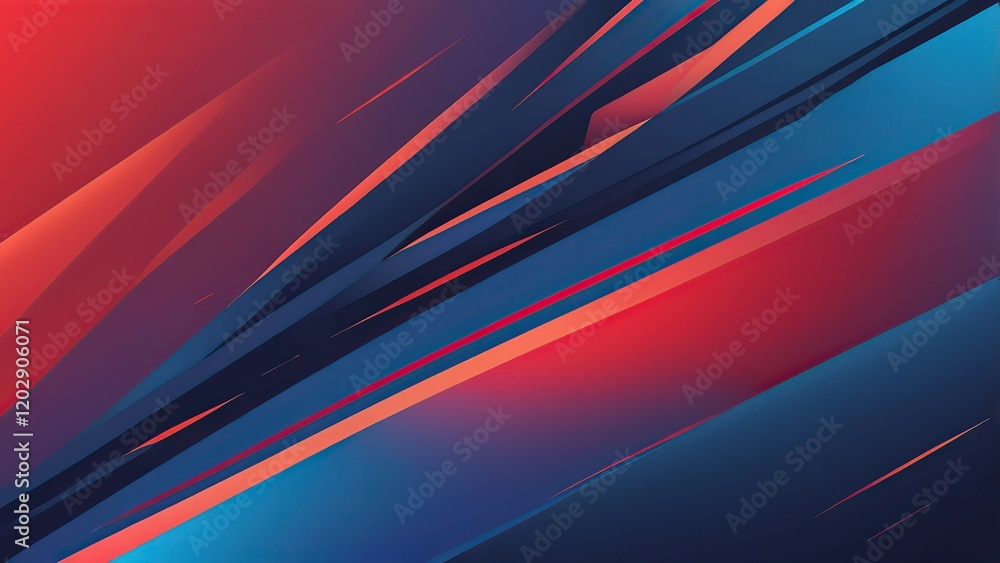 Dynamic stripes of gradient blending from red to blue, minimalist and futuristic vector art. Dynamic stripes of gradient blending from red to blue, minimalist and futuristic vector art.